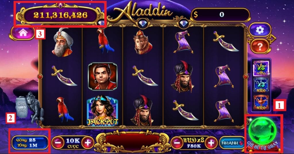 Luật chơi Nổ hũ Aladdin